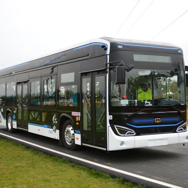LHD 12m พื้นต่ำ E-Bus 280-650km Electric City Bus พร้อม 46 ที่นั่ง