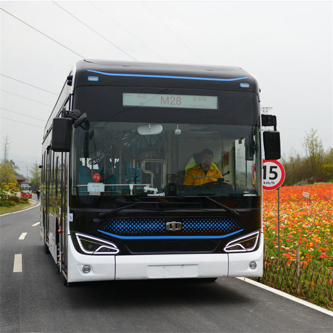 12 M รถบัสไฟฟ้าบริสุทธิ์ บัสล่างทางเข้า บัสพื้น EV บัส 46 ที่นั่ง พร้อมแขวนอากาศ