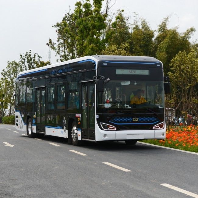 12 M รถบัสไฟฟ้าบริสุทธิ์ บัสล่างทางเข้า บัสพื้น EV บัส 46 ที่นั่ง พร้อมแขวนอากาศ