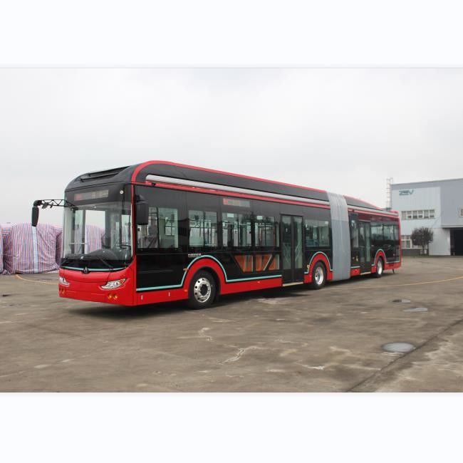 18 Meters Zev Bus 69 Km/H Electric Passenger Bus 50 Seats ความจุผู้โดยสาร 150
