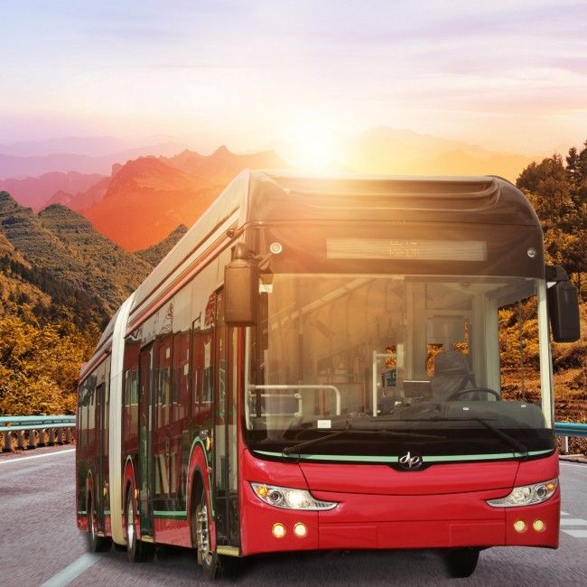 รถบัส 18m zev 50 ที่นั่ง รถบัสไฟฟ้า BRT รถบัส ZEV รถบัสเมือง ให้บริการสําหรับการขนส่งในเมือง