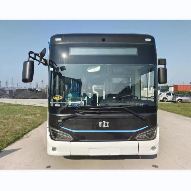10.5m Inner City Bus ทางเข้าต่ำ Pure Electric Bus 30 ที่นั่งความจุแบตเตอรี่ 268kwh