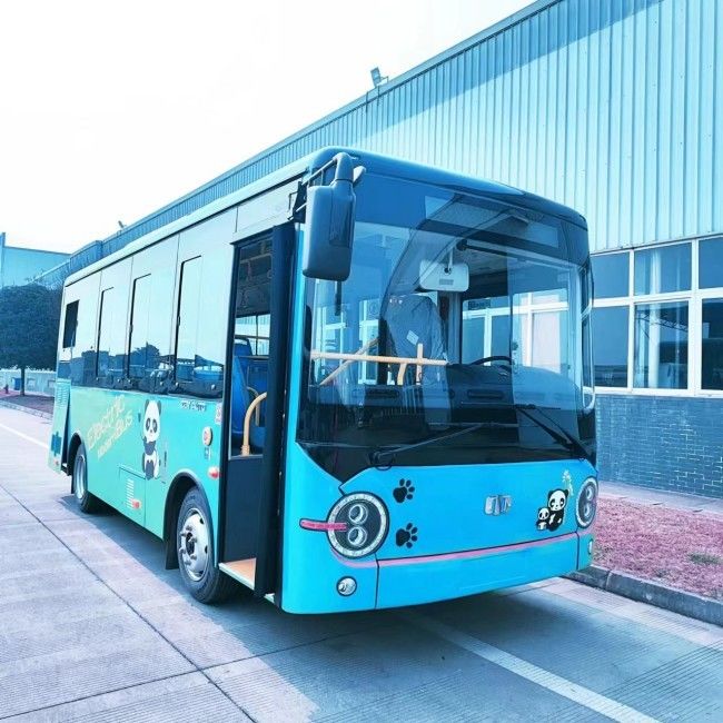 6.6m รถกระบะขนาดเล็กไฟฟ้า รถชาร์จแบตเตอรี่ LHD RHD 23 ที่นั่ง สําหรับบริการรถรับส่ง