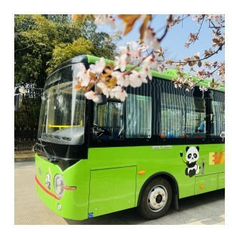 รถมินิบัสไฟฟ้าแบบพวงมาลัยซ้าย 24 ที่นั่งสำหรับผู้โดยสาร ความเร็วสูงสุด 69 กม./ชม