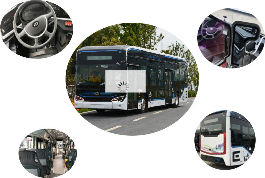 ABS Tyre Urban Zev รถบัส 45 ที่นั่ง LiFePo4 รถทัวร์เมืองพลังงานใหม่ 18m