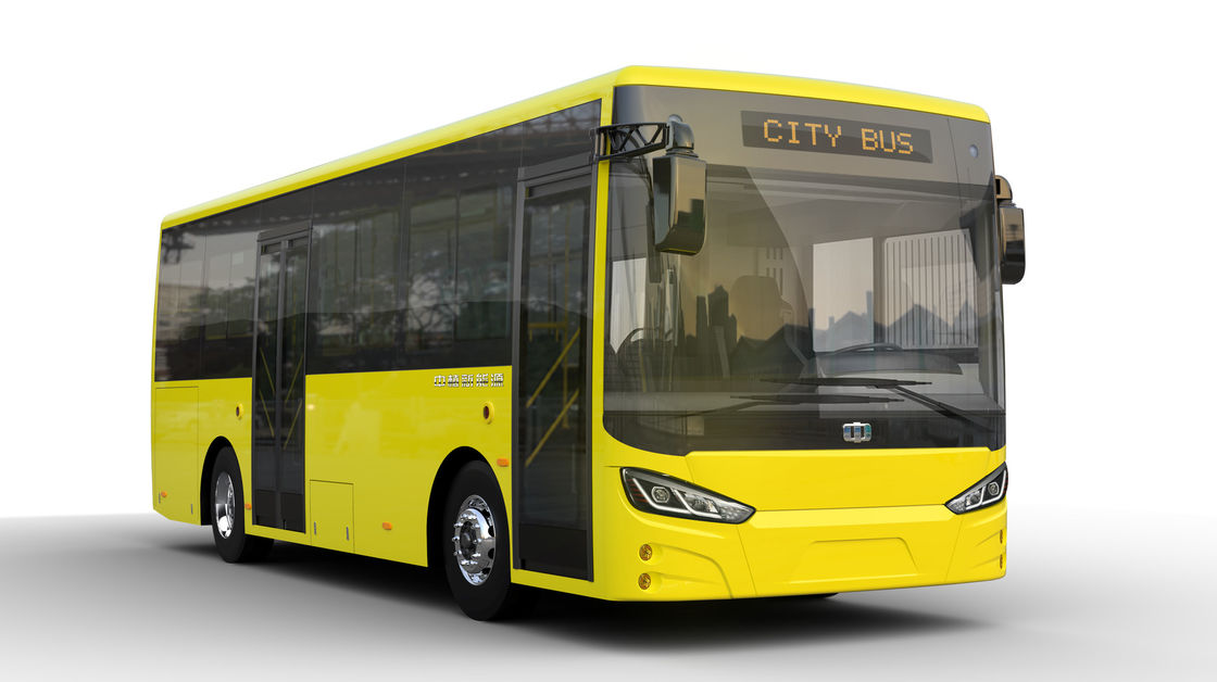 สองประตู 8m Urban แบตเตอรี่ รถเมล์ไฟฟ้า LHD 29 ที่นั่งพลังงานแบตเตอรี่ 198.4kwh