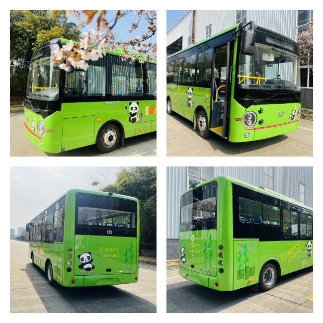 6รถบัสเมืองไฟฟ้าขนาด 0.6 เมตร การปล่อยก๊าซ ZEV รถบัส LHD RHD 24 ที่นั่ง สําหรับการขนส่งในเมือง
