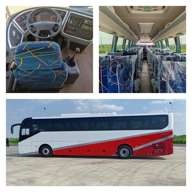 12m Luxury 49+1 Seats Diesel Coach พร้อมขอบล้อ 6250mm และการออกอากาศระดับยูโร 3 สําหรับการเดินทางระหว่างเมือง