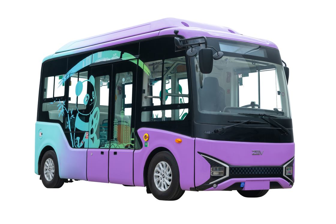 รถมินิบัสไฟฟ้า 11 ที่นั่ง พร้อมแบตเตอรี่ 80kWh และเกียร์อัตโนมัติ สำหรับการขนส่งในเมือง