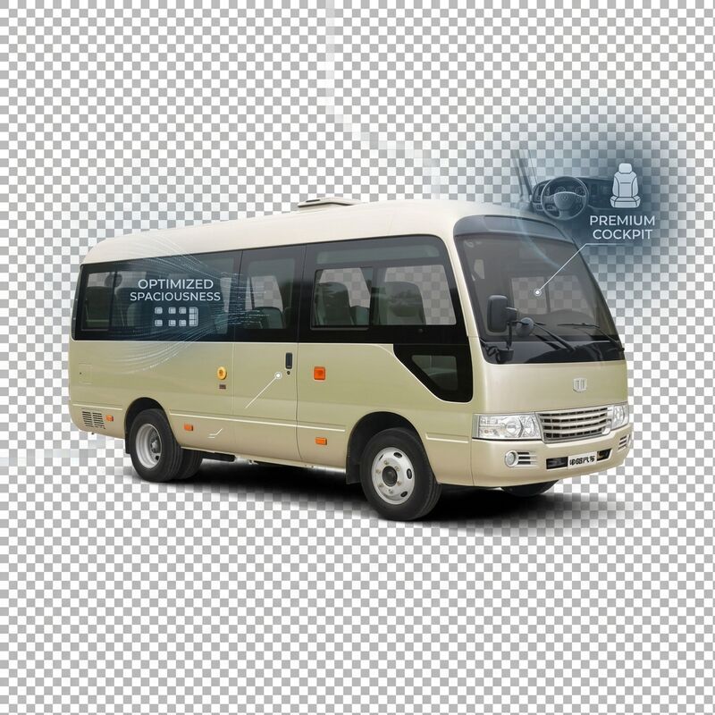 รถบัสกระบะไฟฟ้าขนาด 6 เมตร ขนาด 18 ที่นั่ง และแบตเตอรี่ 89.7 kWh สําหรับการขนส่งสาธารณะ