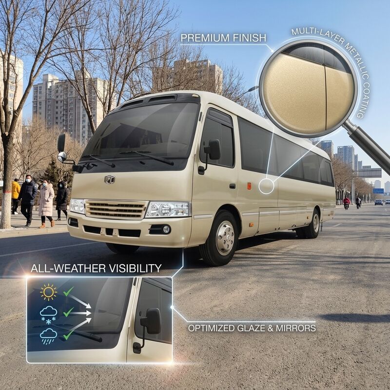 6m 19 ที่นั่ง Zev Bus LHD Energy Retrieve Pure Electric Mini Bus 89.7 Kwh