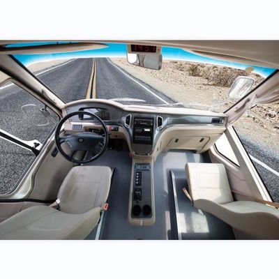 19 ที่นั่ง Cummins เครื่องยนต์ดีเซล Coaster Buses 6m พร้อมเครื่องยนต์หน้า Leaf Spring