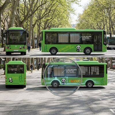 รถบัสไฟฟ้าบริสุทธิ์ 6 เมตร EV รถบัสขนาดเล็ก 16 ที่นั่ง ระยะทาง 180 กม.