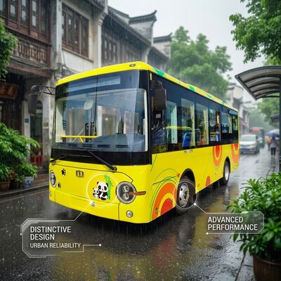6.6m EV Bus รถเมนบัสไฟฟ้า รถเมนบัสสองขั้นตอน การส่งอัตโนมัติ