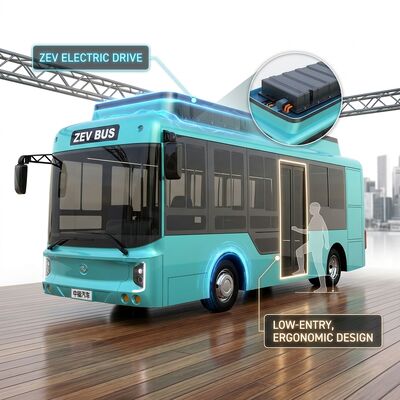 6รถกระบะขนาดเล็กไฟฟ้าขนาด.6m รถกระบะ EV รถกระบะที่มีเครื่องส่งอัตโนมัติและ 23 ที่นั่ง
